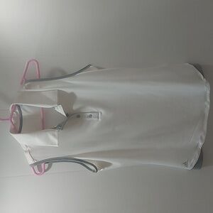 Brand New Adidas Brand Women's Tanktop -White with Silver Trim